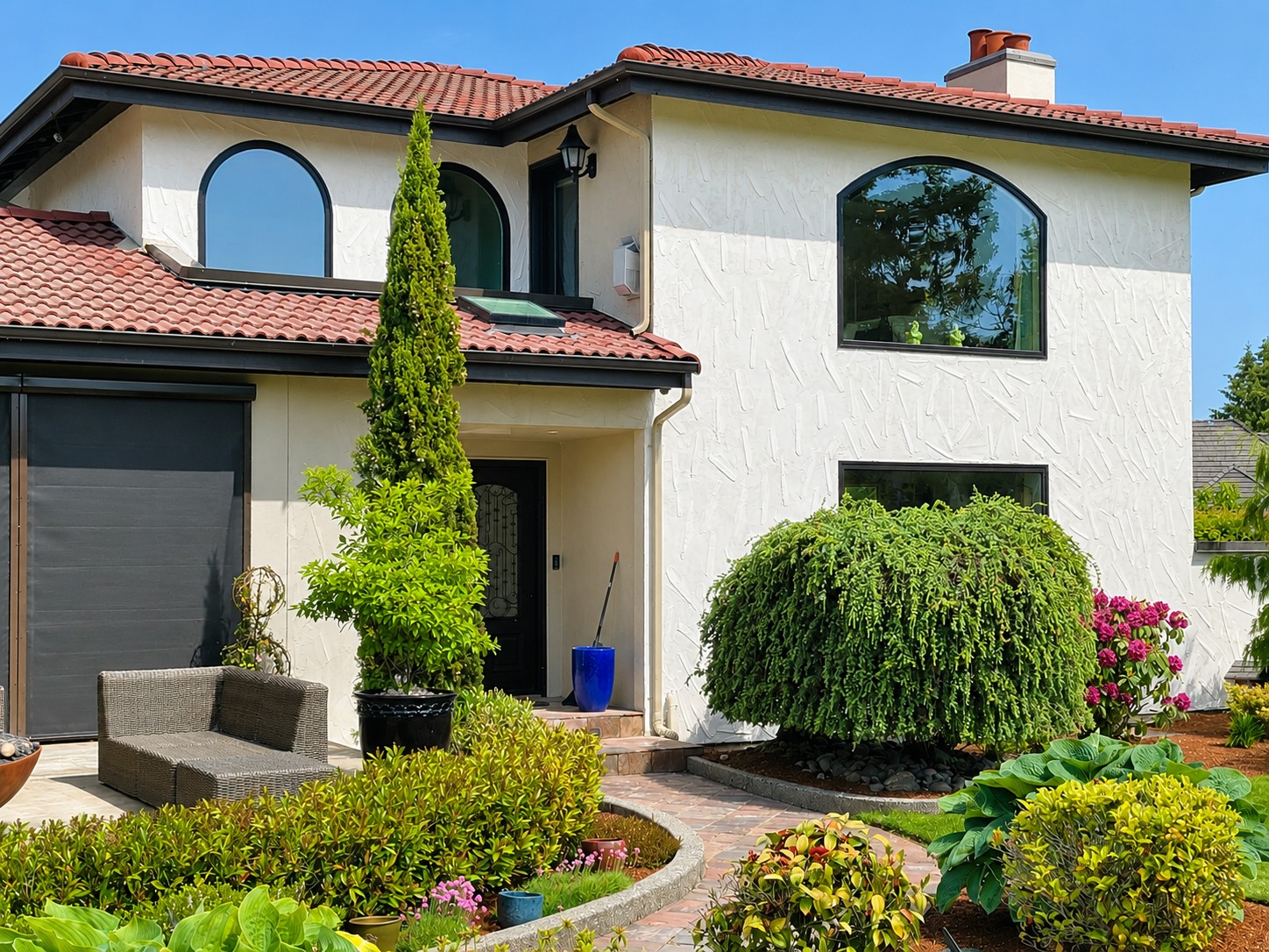 Traditional Textured Stucco Residence - Custom Residential Stucco Finish